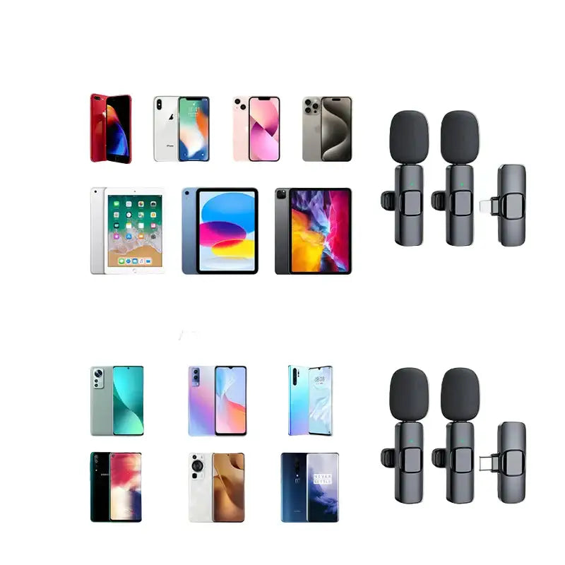 2.4G Wireless Lavalier Mic for iPhone & Android (4 different types available) - 9eight5