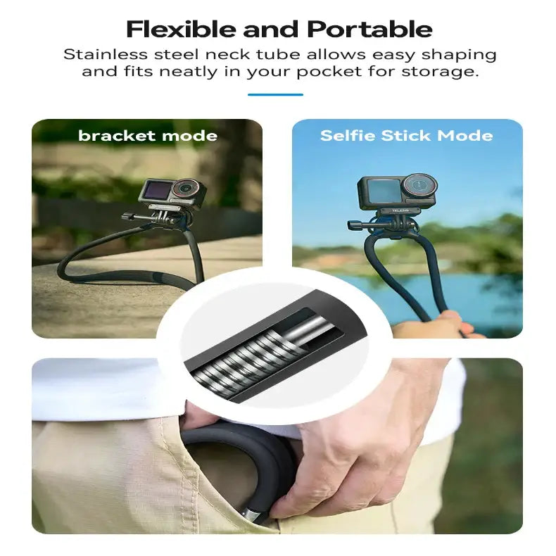 2-in-1 Action Camera Neck Mount - 9eight5