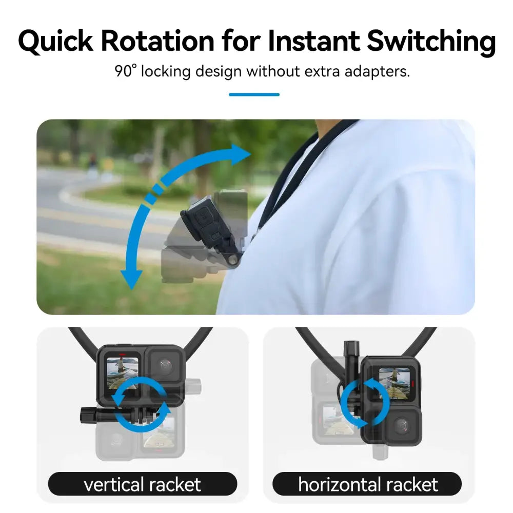 2-in-1 Action Camera Neck Mount - 9eight5