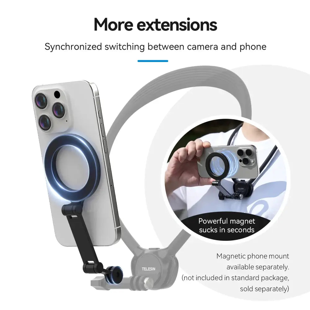 2-in-1 Action Camera Neck Mount - 9eight5