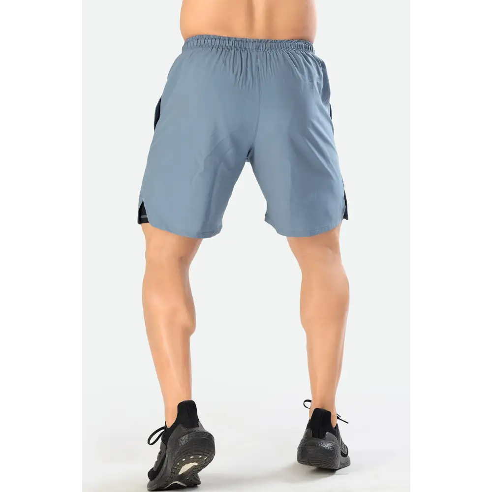 2 in 1 Compression Shorts Light Grey - Shorts