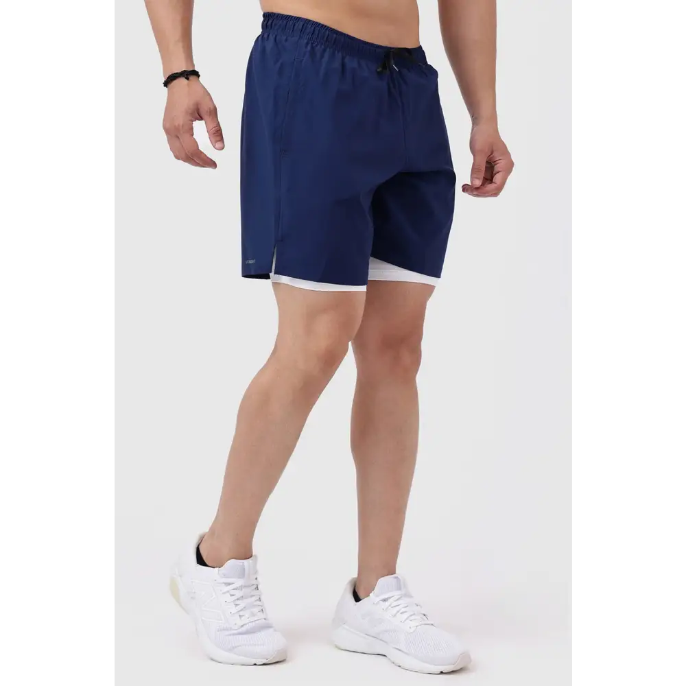 2 in 1 Compression Shorts Navy - Shorts