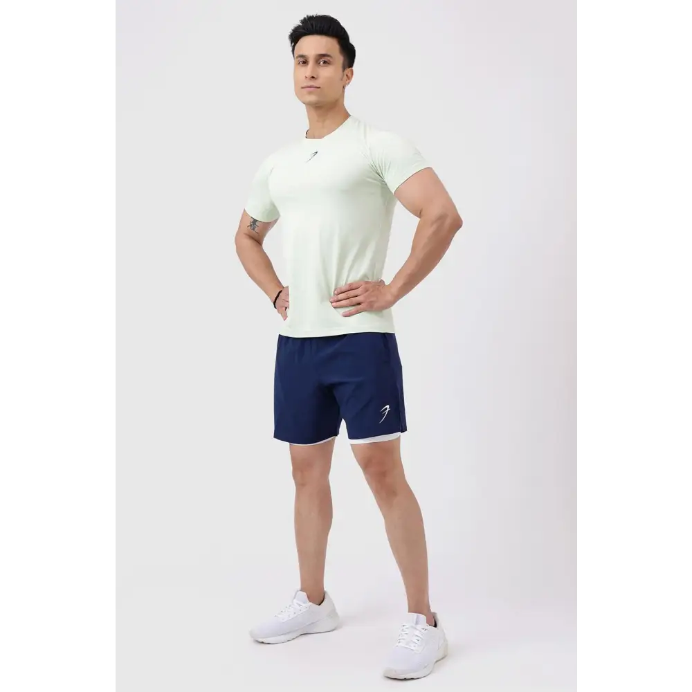 2 in 1 Compression Shorts Navy - Shorts