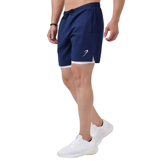 2 in 1 Compression Shorts Navy - Shorts
