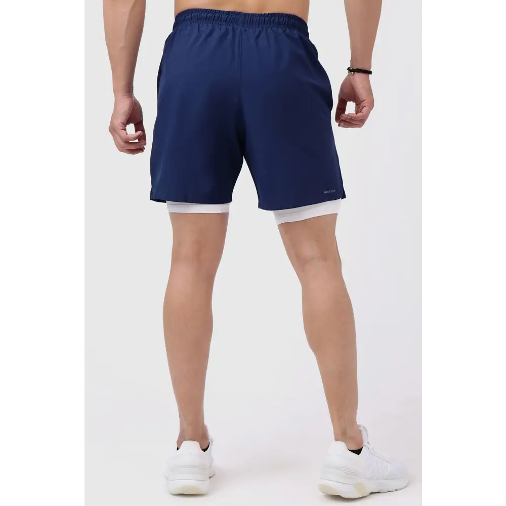 2 in 1 Compression Shorts Navy - Shorts