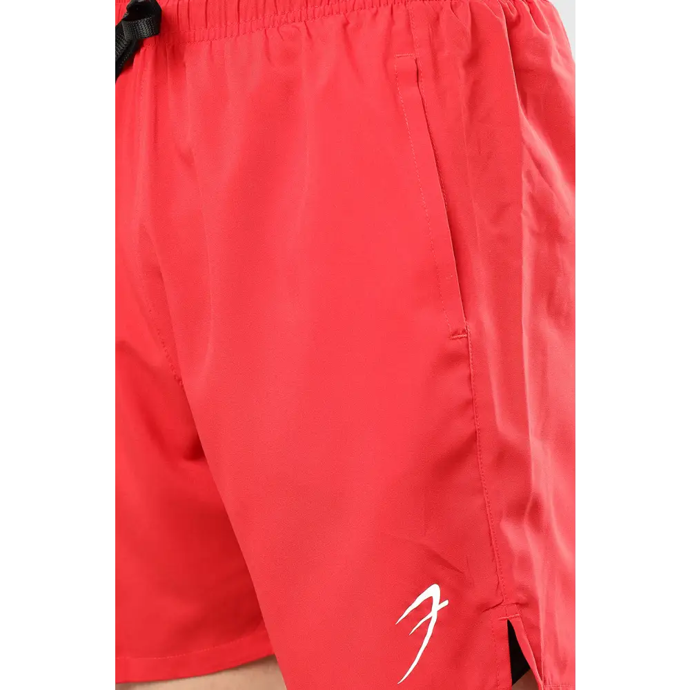 2 in 1 Compression Shorts Red - Shorts