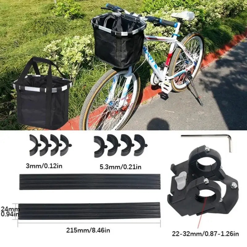 2-in-1 Detachable Bike Front Basket (available in Grey & Black) - SS