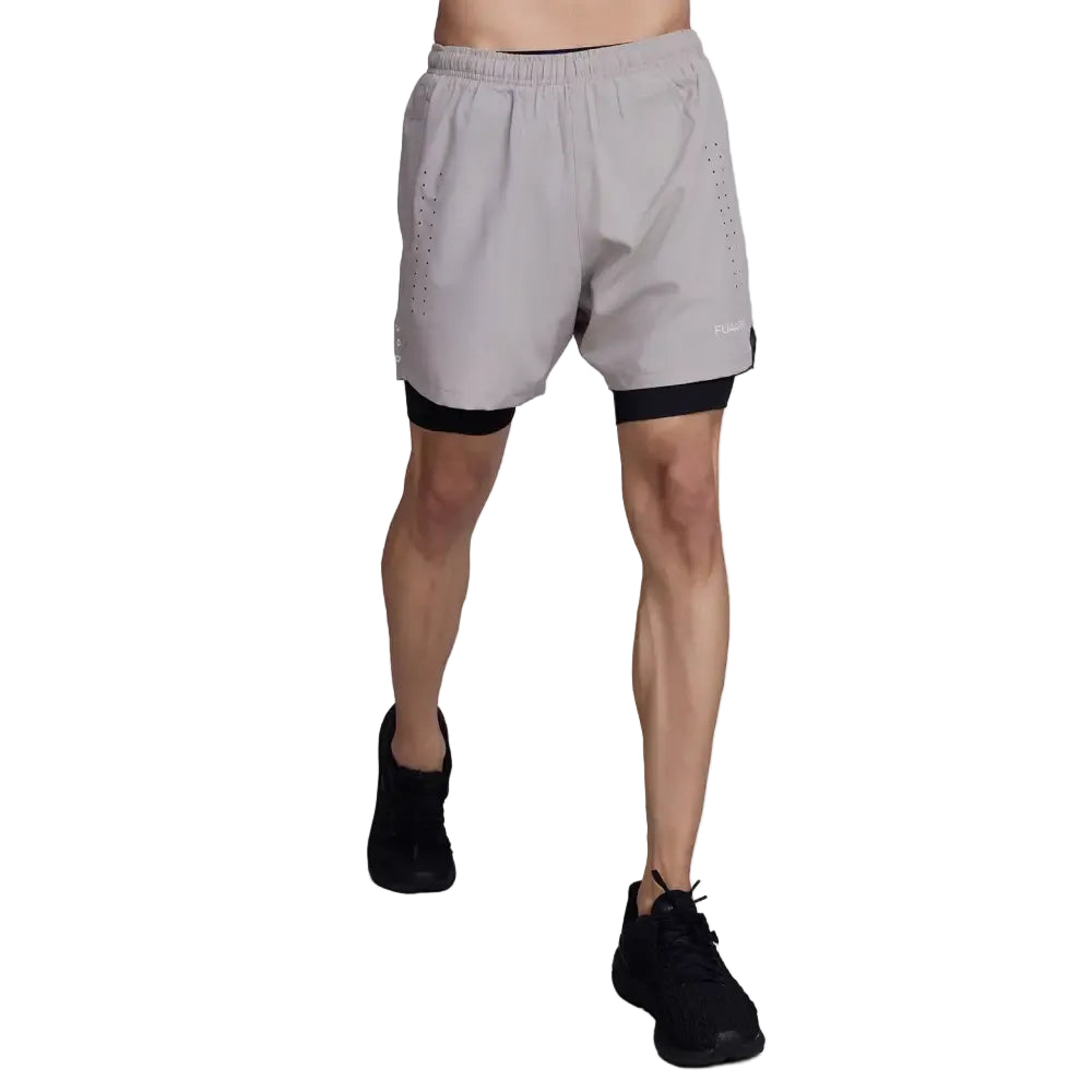 2 in 1 Laser Short Beige/Black - Shorts