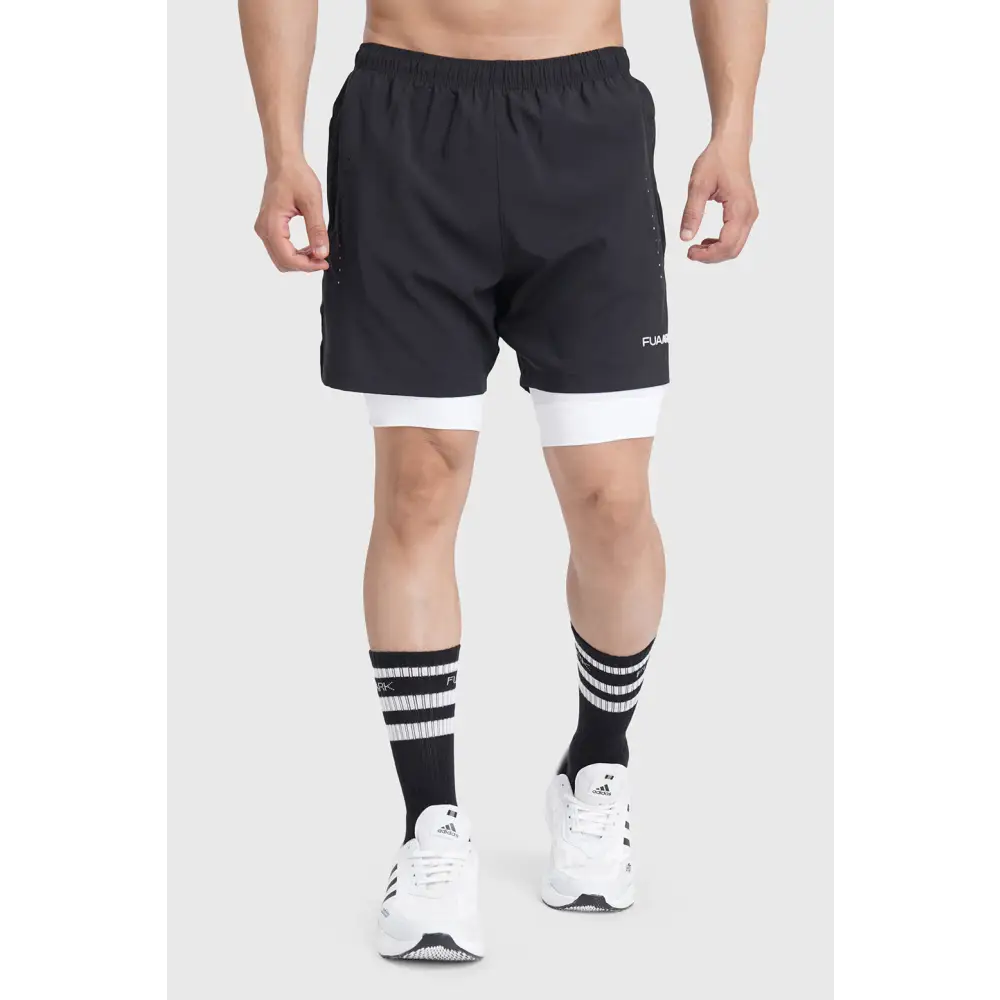 2 in 1 Laser Short Black - Shorts