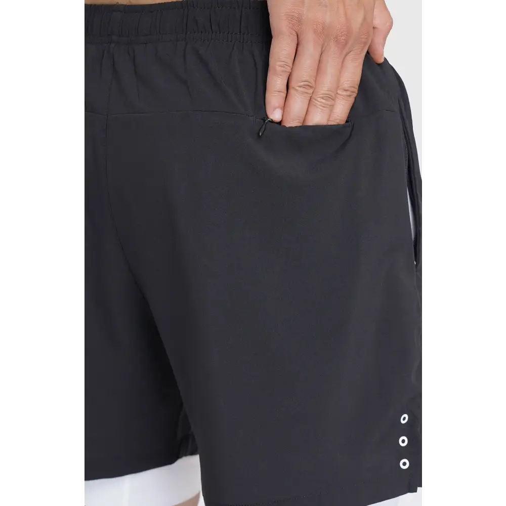 2 in 1 Laser Short Black - Shorts