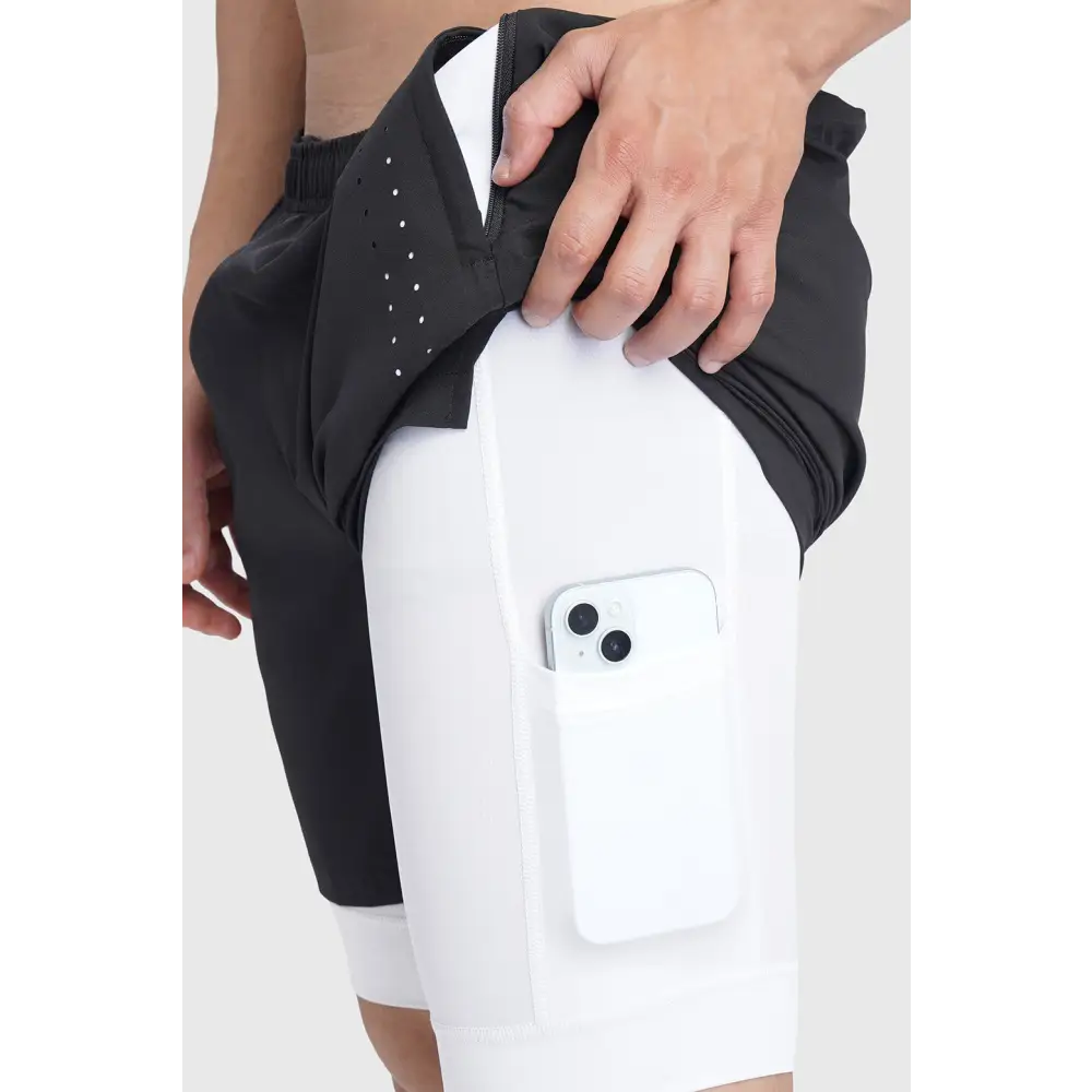 2 in 1 Laser Short Black - Shorts