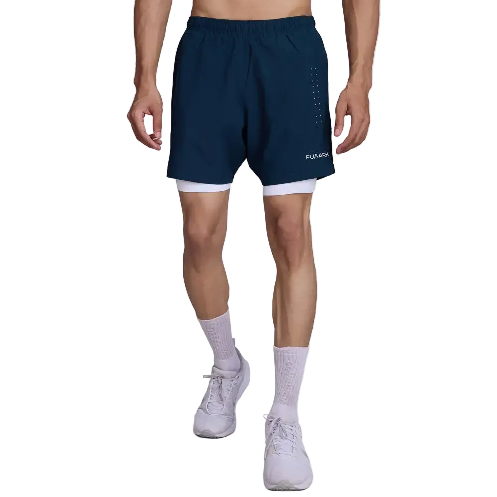 2 in 1 Laser Shorts Pine Green - Shorts