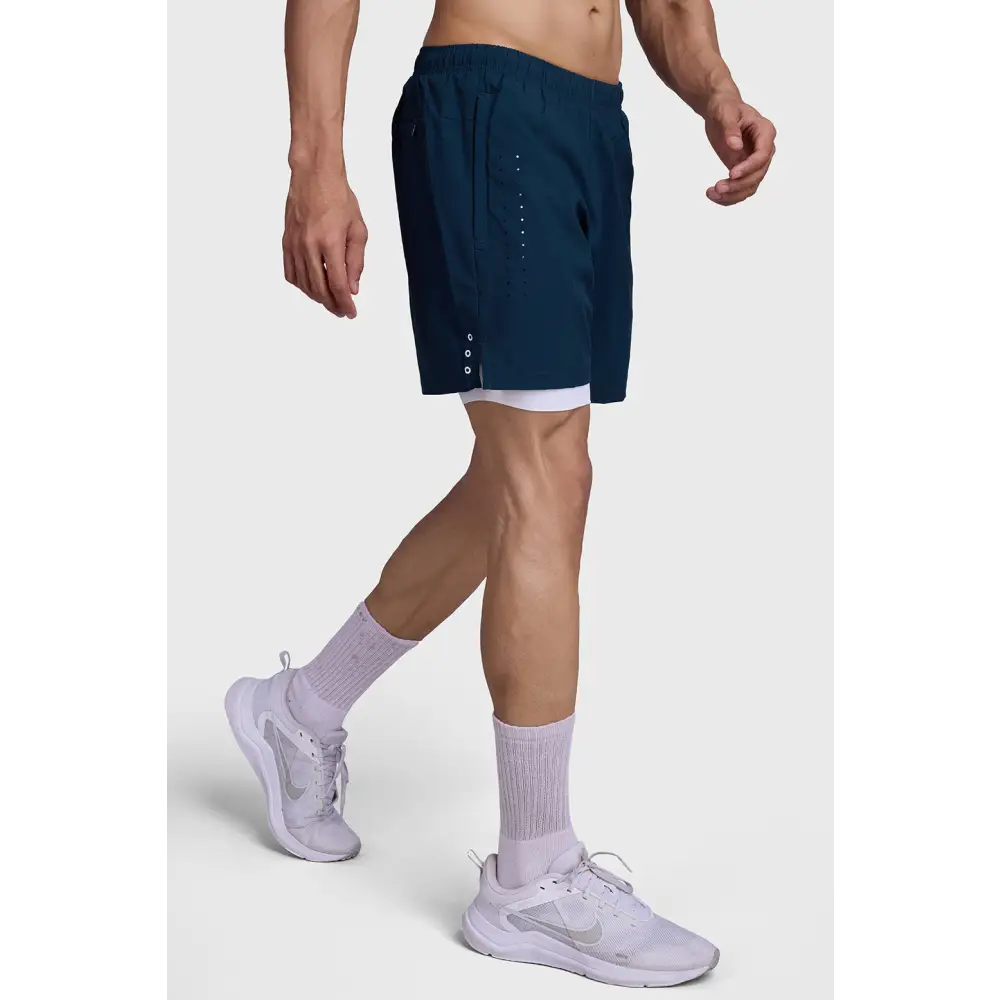 2 in 1 Laser Shorts Pine Green - Shorts