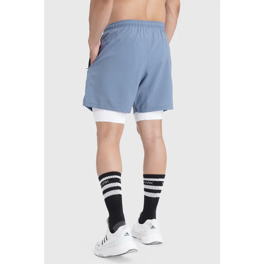 2 in 1 Laser Shorts Raw Steel - Shorts