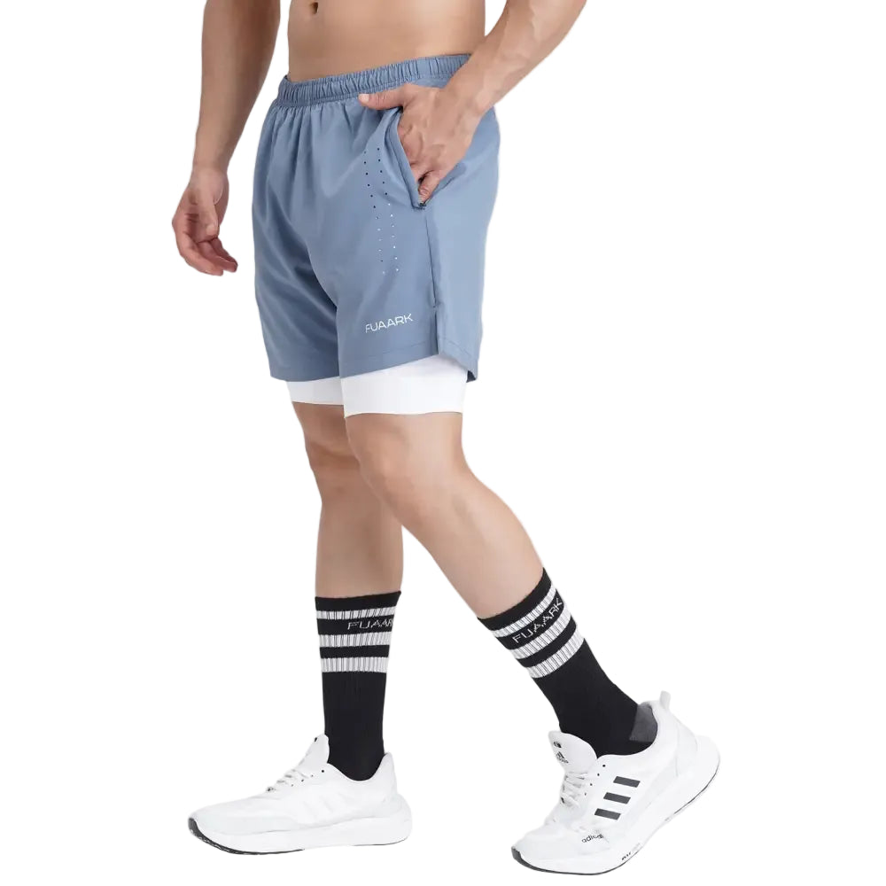 2 in 1 Laser Shorts Raw Steel - Shorts