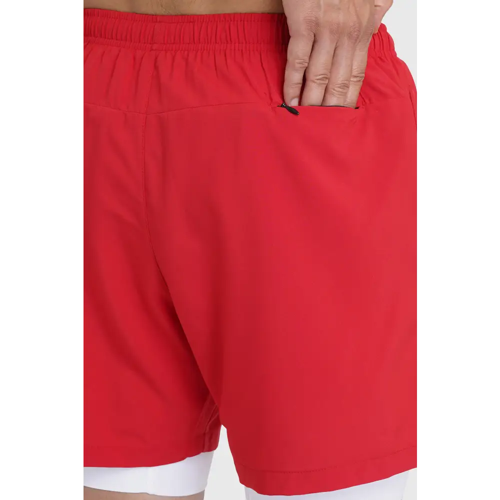 2 in 1 Laser Shorts Red - Shorts