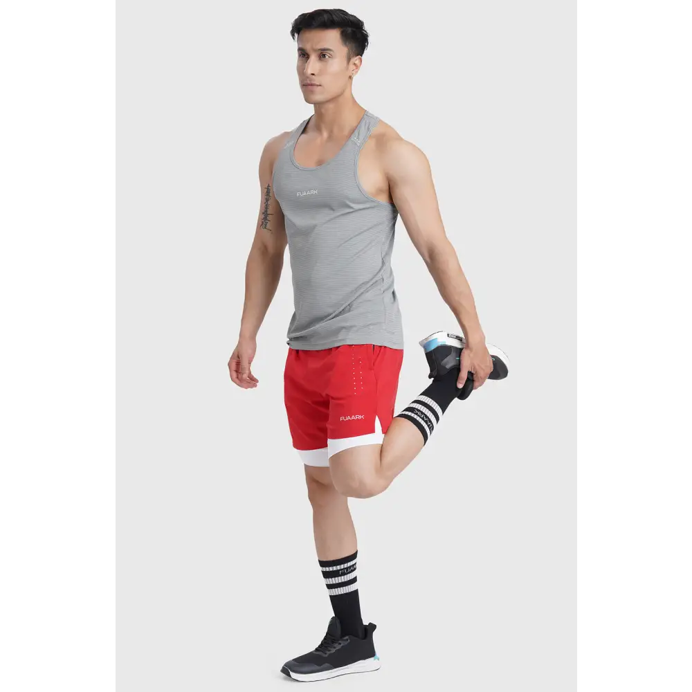 2 in 1 Laser Shorts Red - Shorts