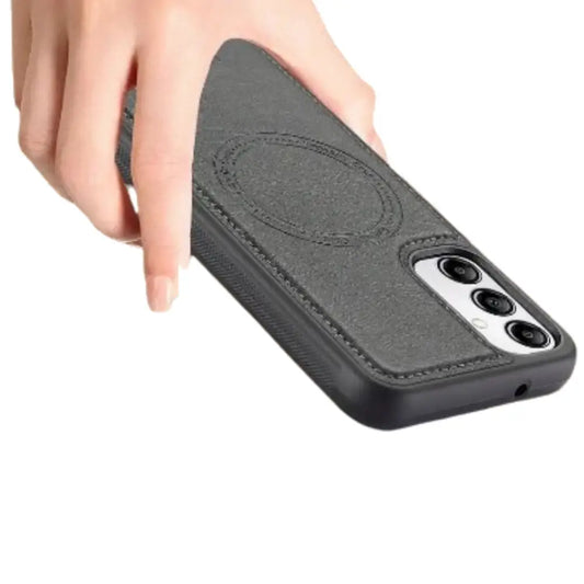 2-in-1 Magnetic Leather Case for Samsung (Black)