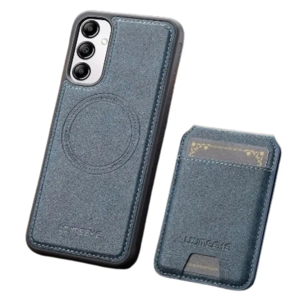 2-in-1 Magnetic Leather Case for Samsung (Blue)