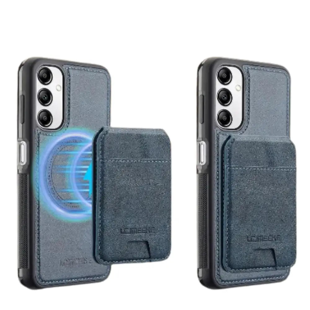 2-in-1 Magnetic Leather Case for Samsung (Blue)