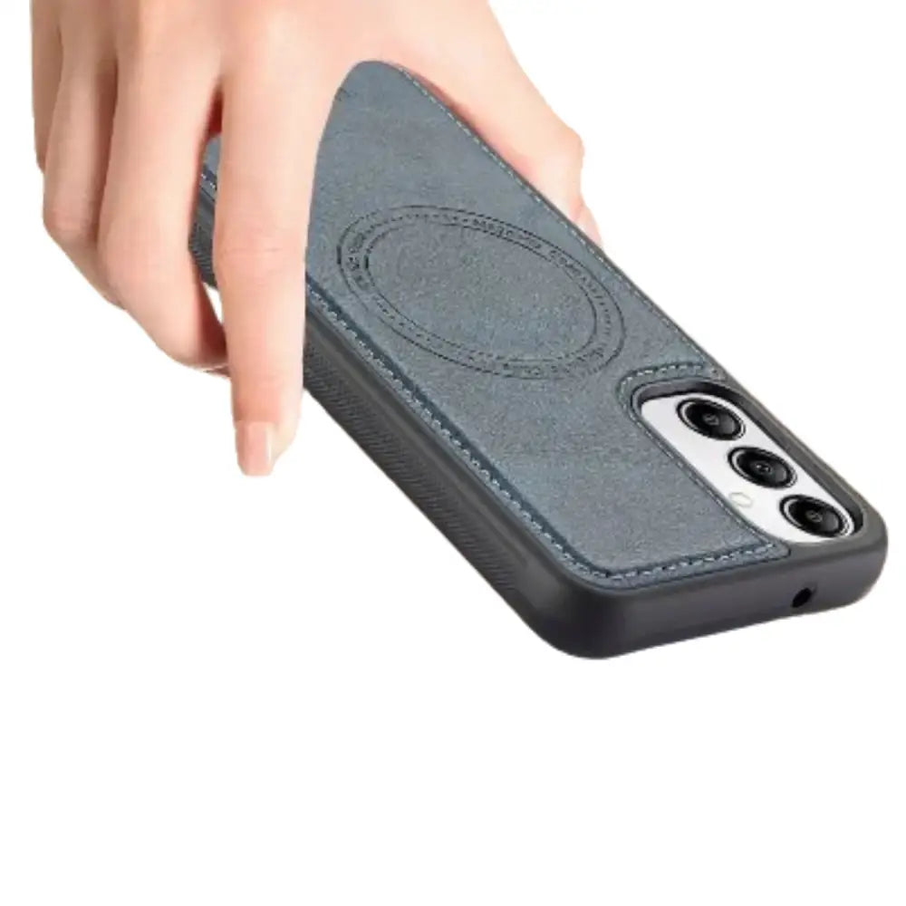 2-in-1 Magnetic Leather Case for Samsung (Blue)