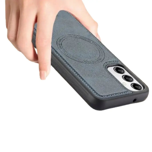 2-in-1 Magnetic Leather Case for Samsung (Blue)