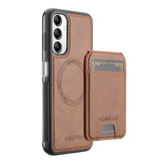 2-in-1 Magnetic Leather Case for Samsung (Brown)