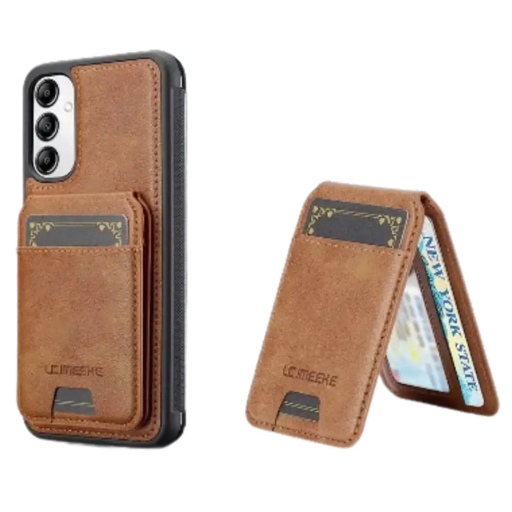 2-in-1 Magnetic Leather Case for Samsung (Brown)