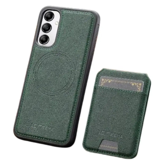 2-in-1 Magnetic Leather Case for Samsung (Green)