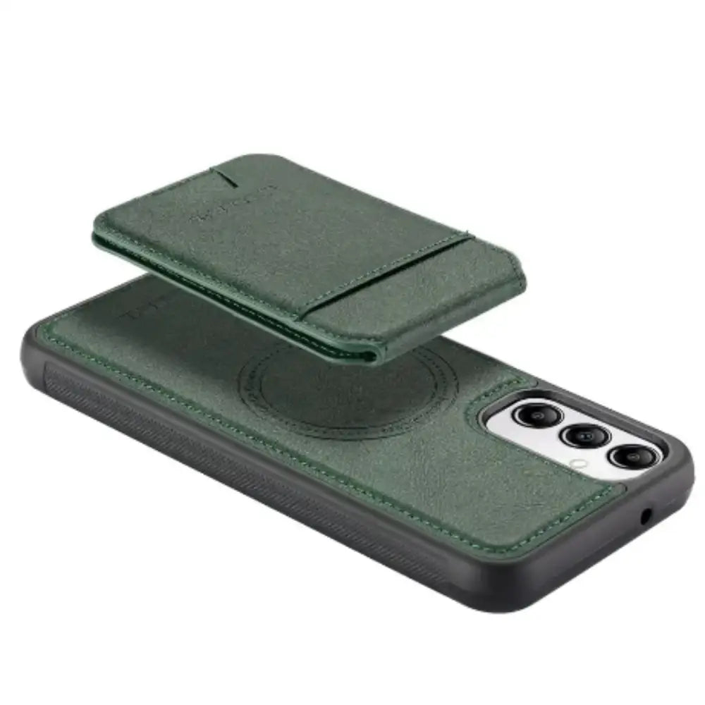 2-in-1 Magnetic Leather Case for Samsung (Green)