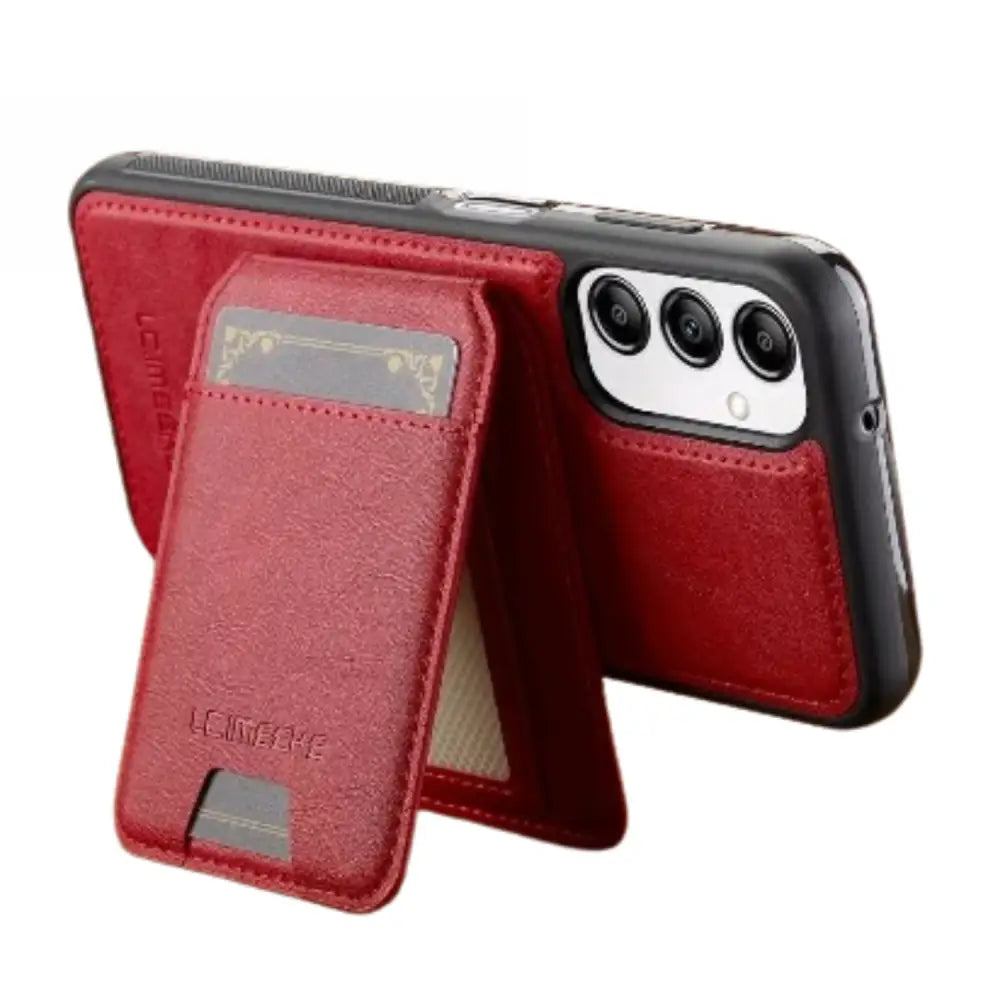 2-in-1 Magnetic Leather Case for Samsung (Red)