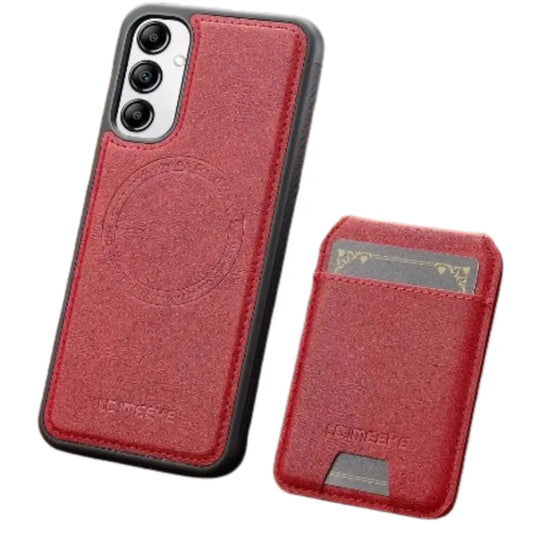 2-in-1 Magnetic Leather Case for Samsung (Red)