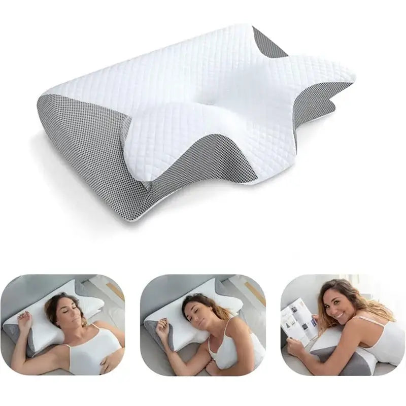 2-in-1 Memory Foam Cervical Neck Pillow (different colours available) - SS