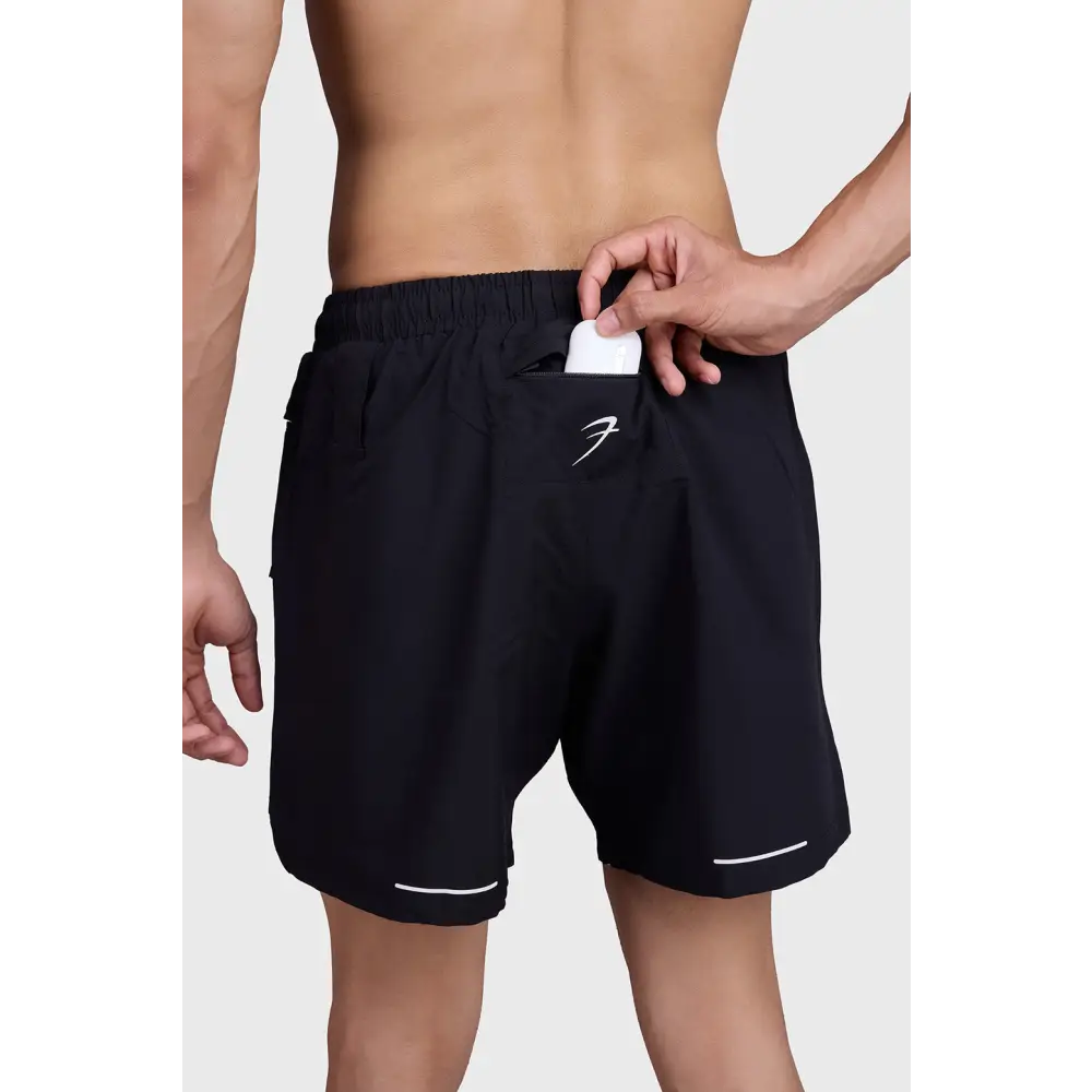 2 in 1 Mesh Short Black/White - Shorts