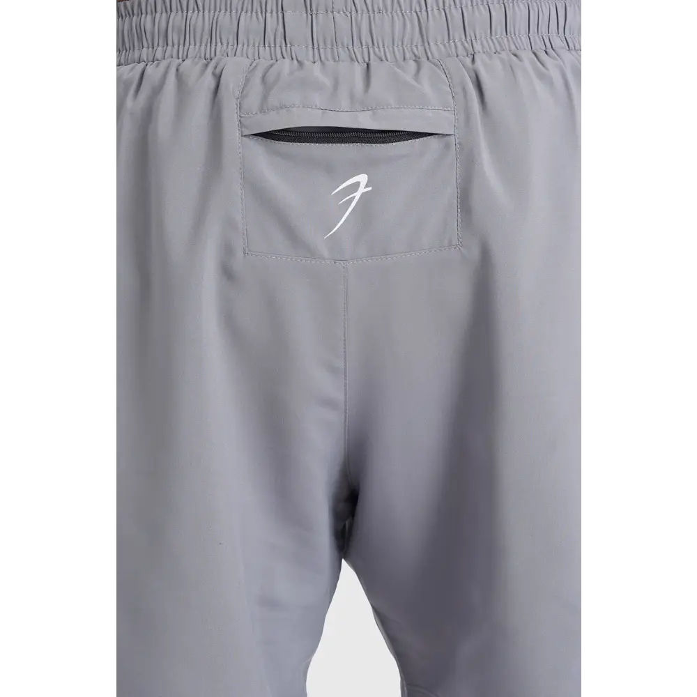 2 in 1 Mesh Shorts Foggy Grey With White - Shorts
