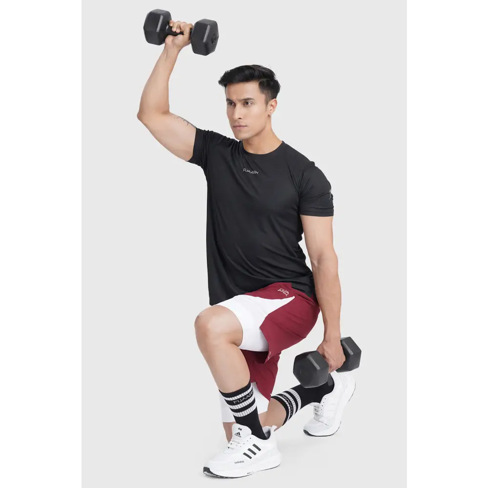 2 in 1 Mesh Shorts Maroon - Shorts