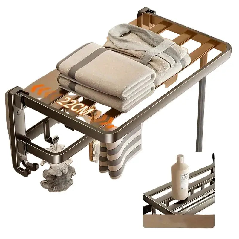 2-Layer Foldable RV Wall-Mount Towel Rack (different sizes available) - SS