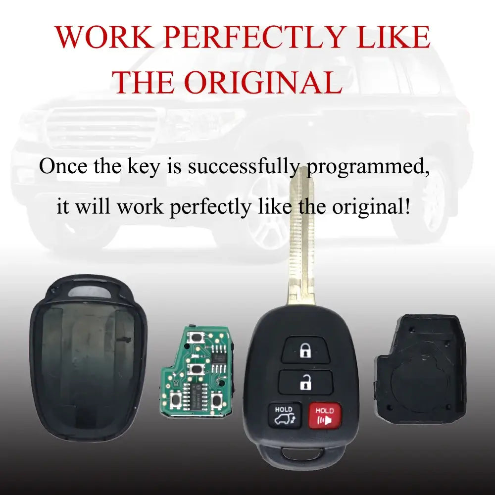 2 pcs For 2013-2018 Toyota RAV4 2014-2019 Toyota Highlander 2018-2019 Toyota Sequoia Remote Key Fob GQ4-52T GQ452T