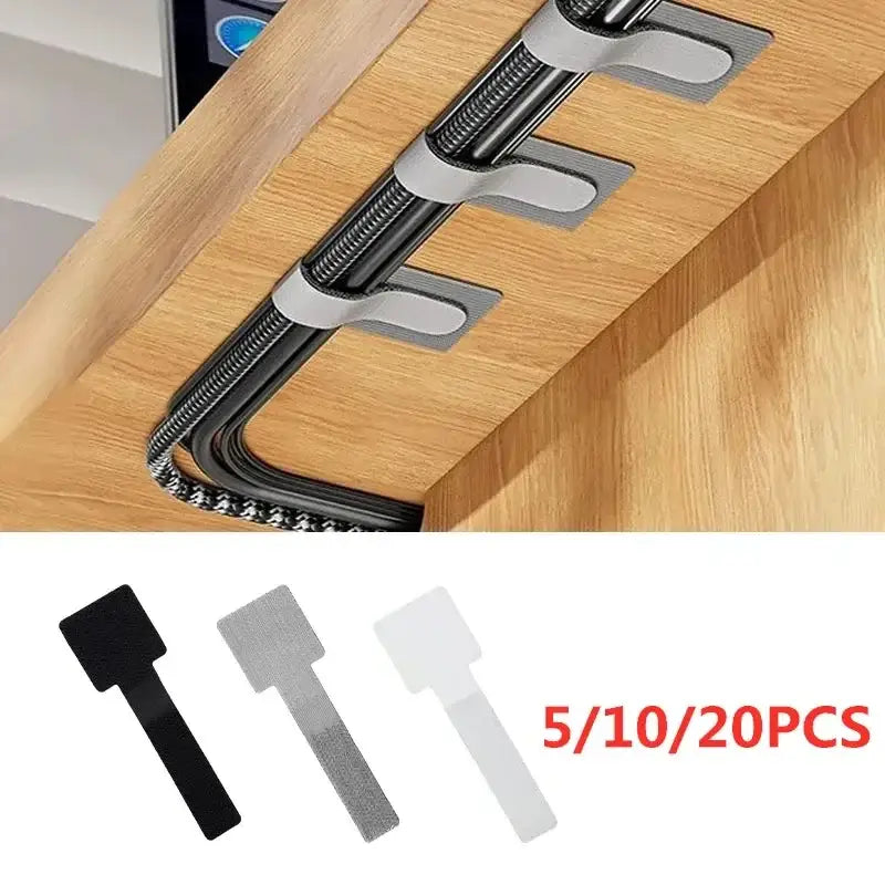 20/10/5PCS Releasable Cable Organizer Ties Mouse Earphones Wire Management Nylon Cable Ties Reusable Loop Hoop Tape