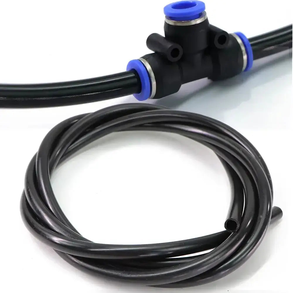 20–50m Black PE Garden Hose OD 6/8/12mm for Irrigation & Lawn - SS