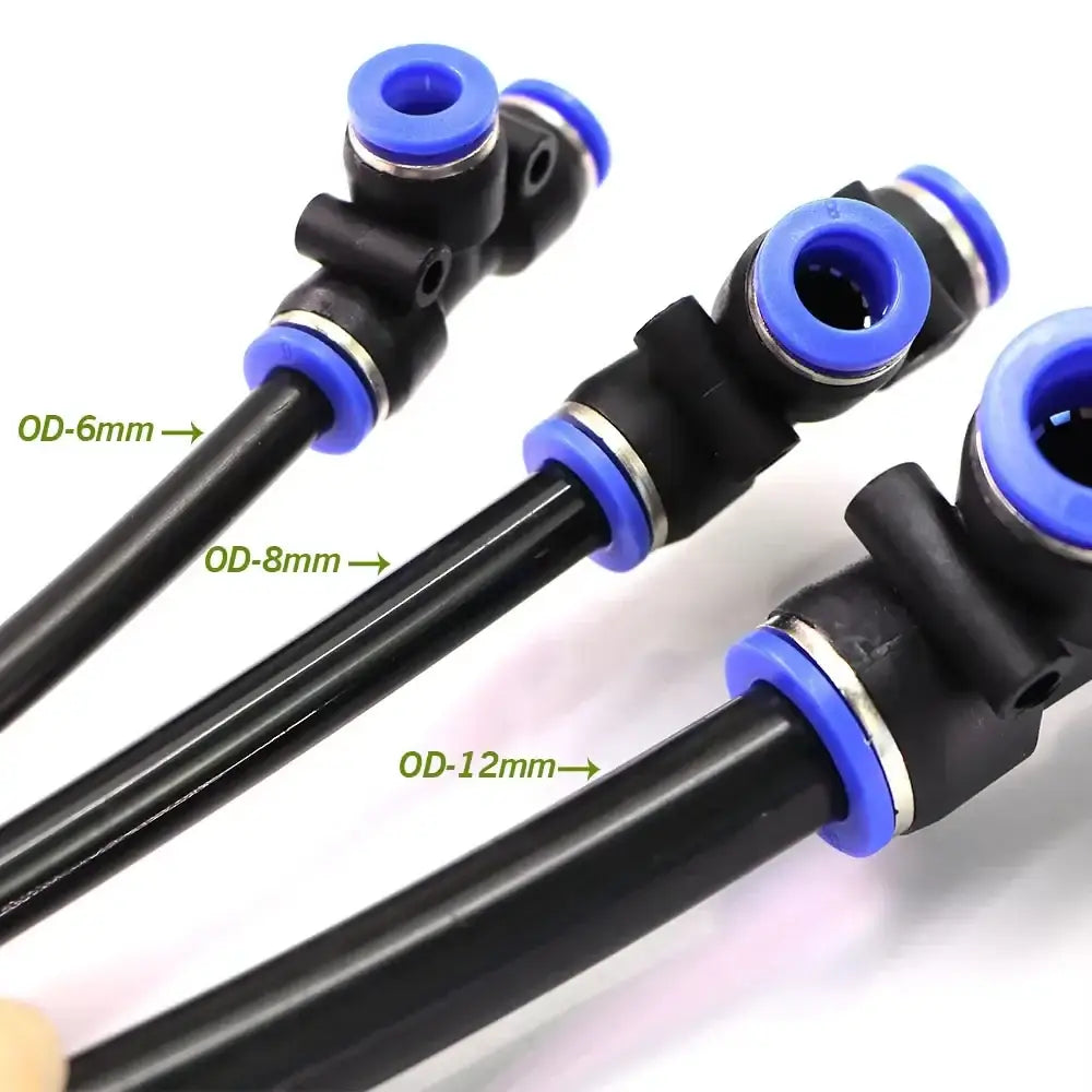 20–50m Black PE Garden Hose OD 6/8/12mm for Irrigation & Lawn - SS