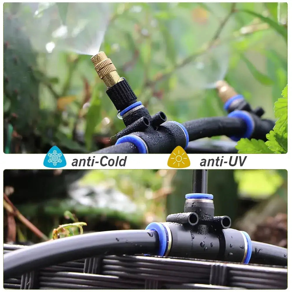 20–50m Black PE Garden Hose OD 6/8/12mm for Irrigation & Lawn - SS