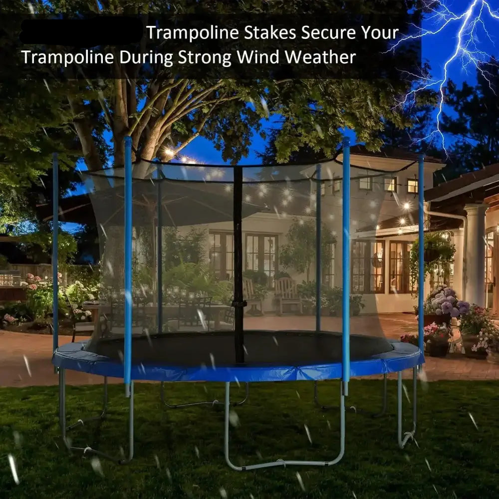 2026 Heavy-Duty U-Shaped Wind Stakes Galvanized Steel Ground Anchors Trampoline Stakes - Durable Heavy-Duty Trampoline