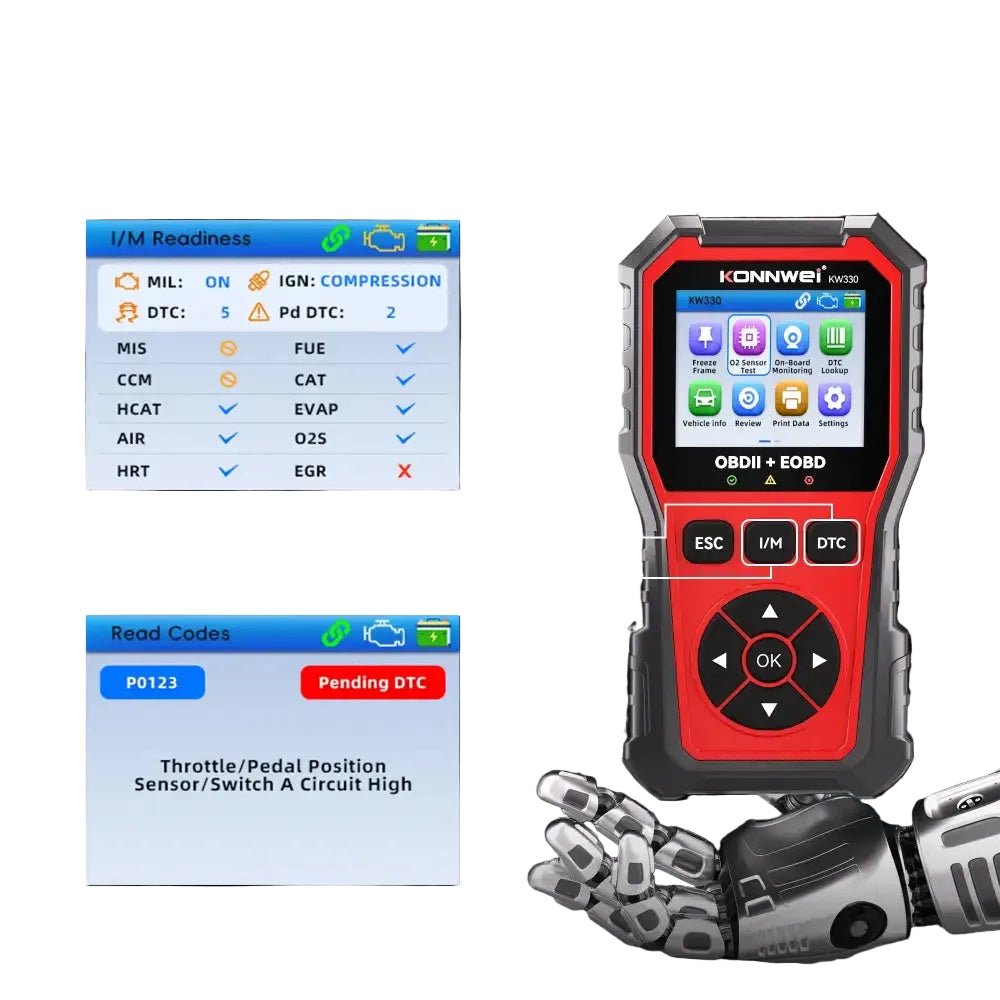 2026 KONNWEI KW330 Car OBD2 Fault Scanner Engine Battery Test Fault Code Clear Real-Time Data Professional OBD