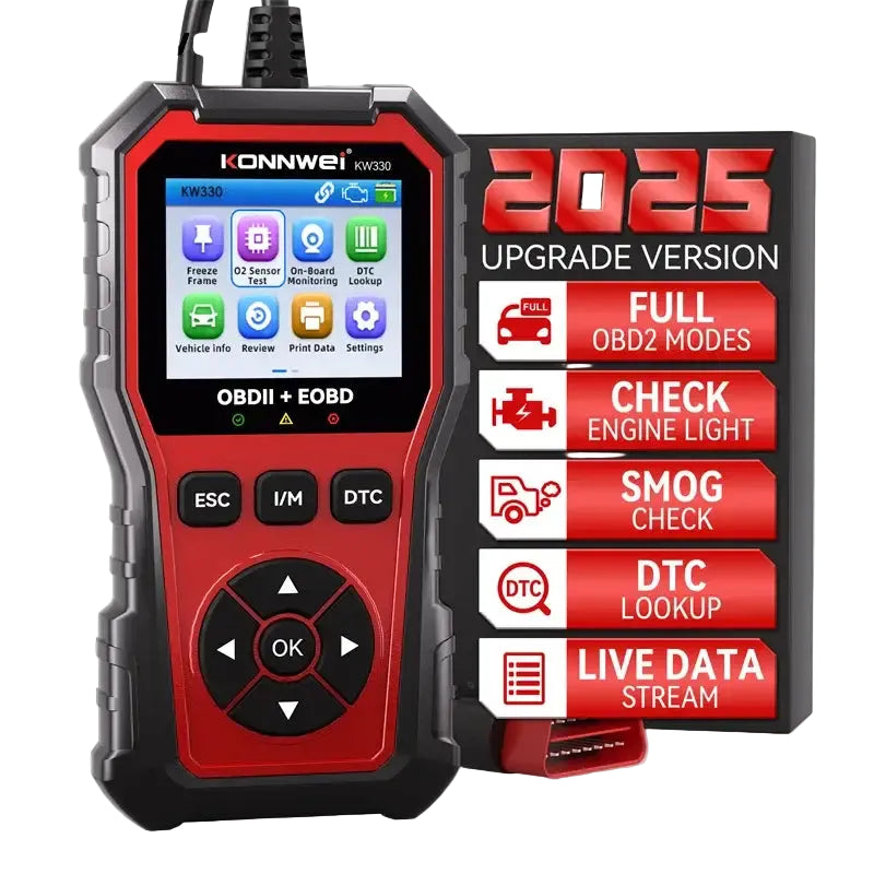 2026 KONNWEI KW330 Car OBD2 Fault Scanner Engine Battery Test Fault Code Clear Real-Time Data Professional OBD