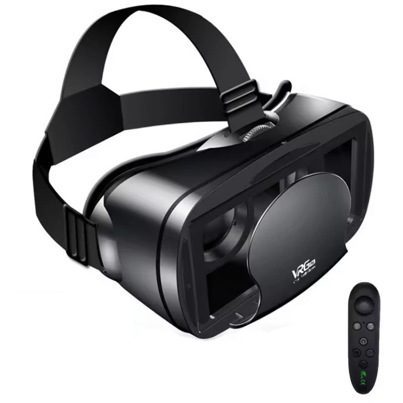 3D VR Headset with Headphones & Controller