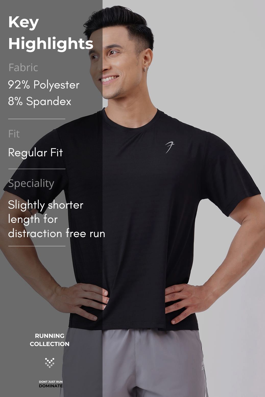 Ember Running T-shirt Black