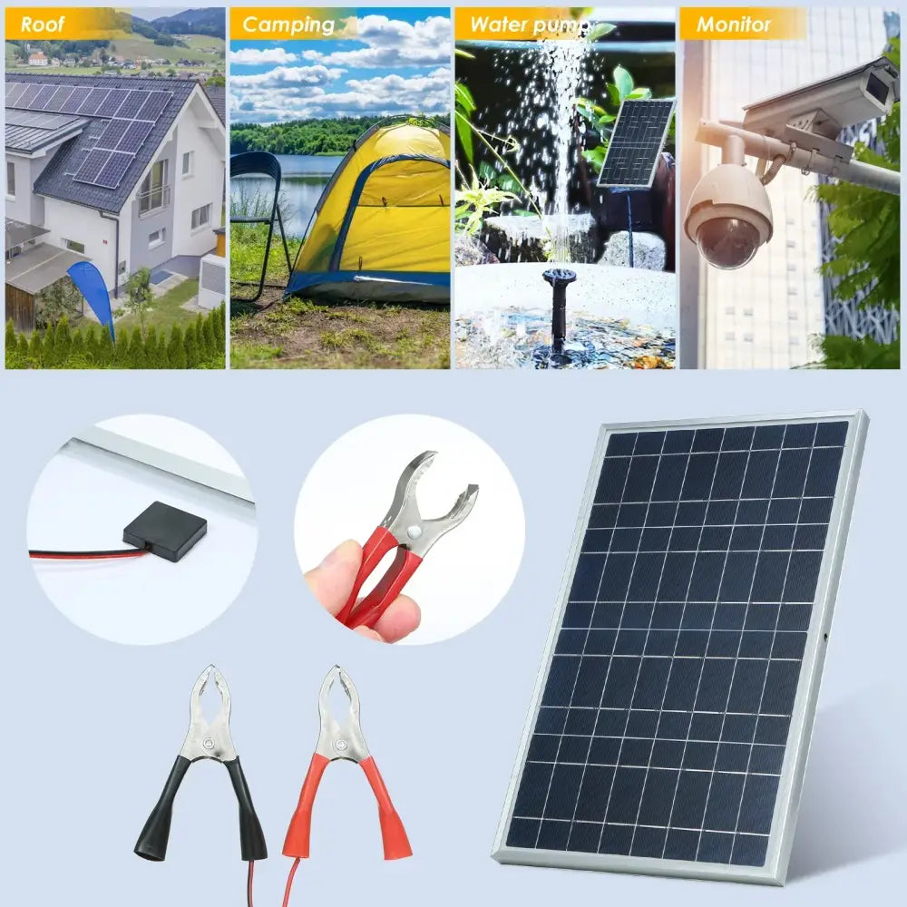 20W Outdoor Portable Solar Power Kit - SS