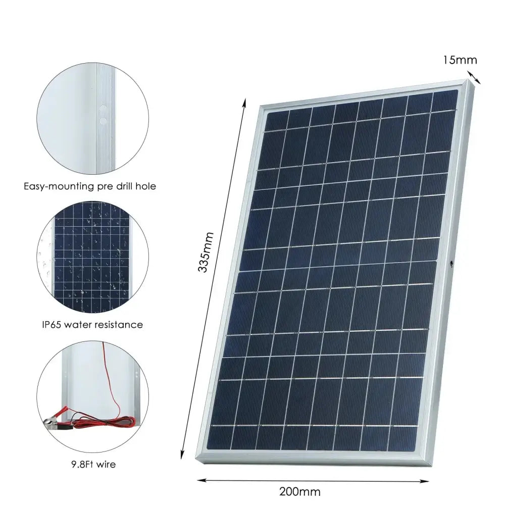 20W Outdoor Portable Solar Power Kit - SS
