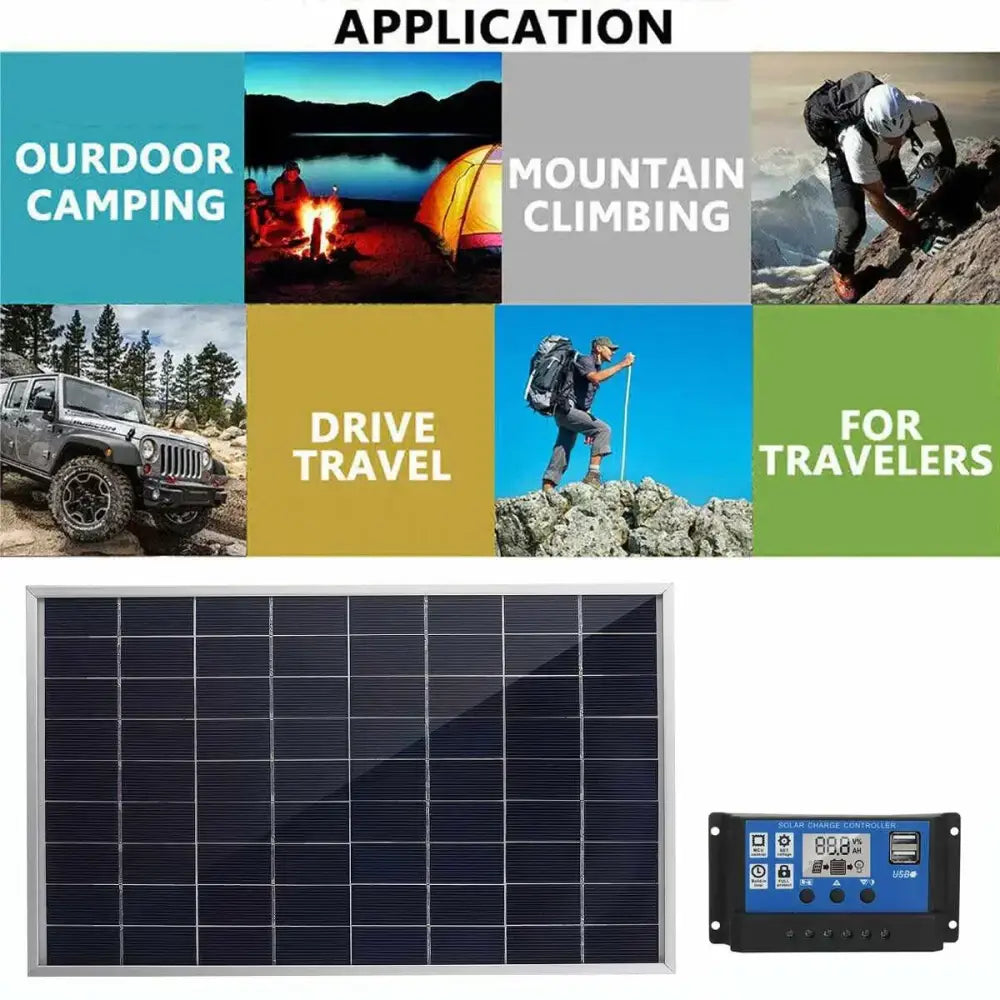 20W Outdoor Portable Solar Power Kit - SS